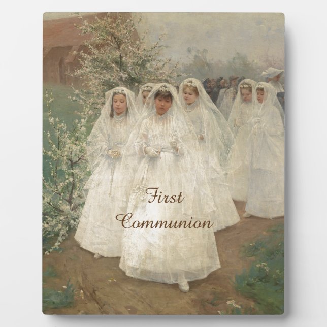 Plaque Photo Première communion (Devant)