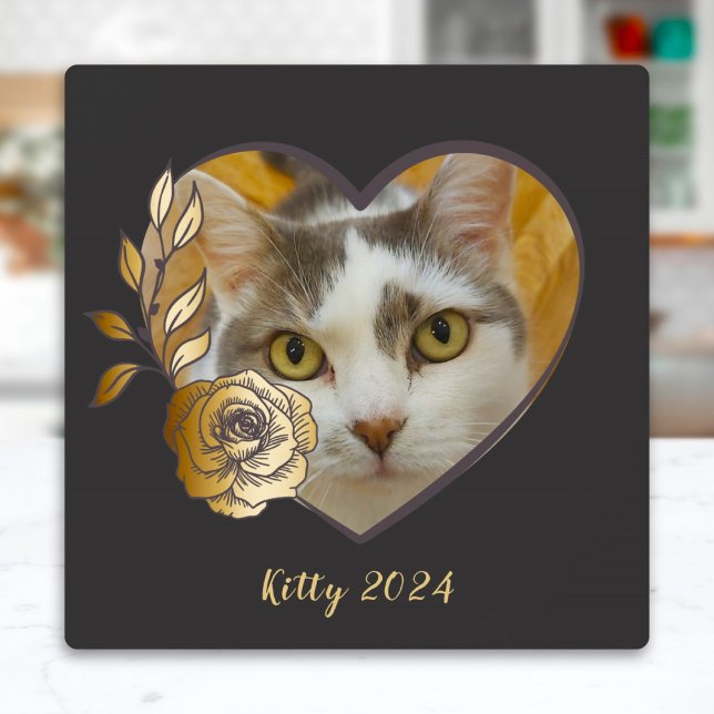 Plaque Photo Présentoir de photo encadré par un cœur avec suppo (Créateur téléchargé)