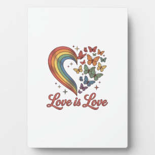 Plaque Photo Pride Papillon Cœur L'Amour Est L'Amour Conception