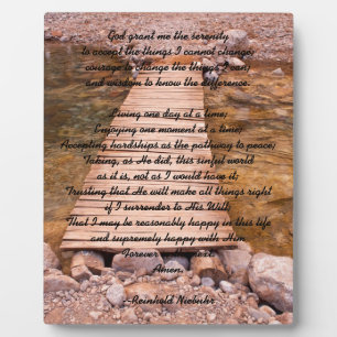 Plaque Photo Prière de sérénité