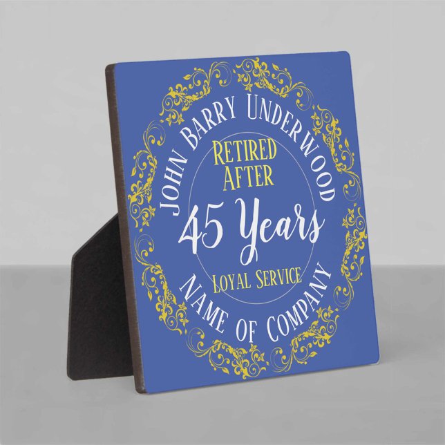 Plaque Photo Prime de service long ou retraite (Créateur téléchargé)