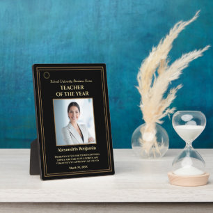 Plaque Photo Prix Teacher de l'année Photo Gold Personnaliser