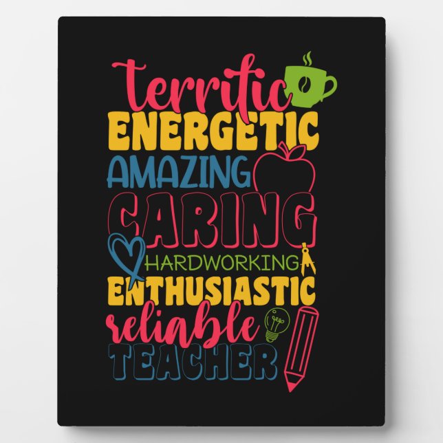 Plaque Photo Professeur Cadeaux | Enseignant de soins Extraordi (Devant)