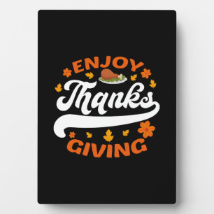 Plaque Photo profiter de la nourriture de thanksgiving dinde re