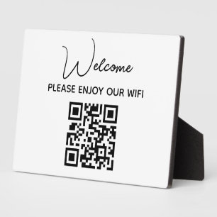 Plaque Photo Profitez De Notre Wifi   WIFI Welcome QR Code