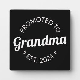 Plaque Photo Promu À Grand-Mère Est. 2024 I