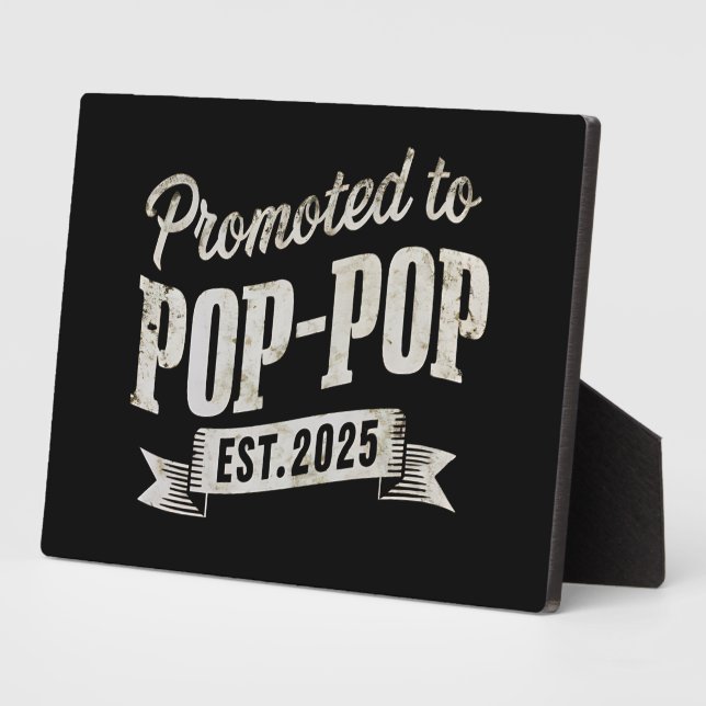 Plaque Photo Promu À Pop-Pop Est 2025 Première Pop-Pop (Côté)