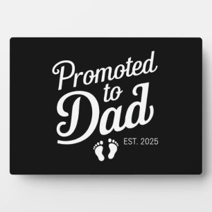 Plaque Photo Promu Papa EST 2025 Drôle Futur Papa