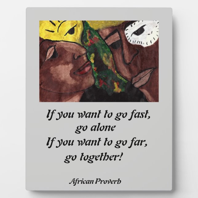 PLAQUE PHOTO PROVERBE AFRICAIN (Devant)