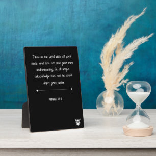 Plaque Photo Proverbes 3:5-6