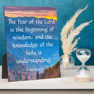 Plaque Photo Proverbes 9:10