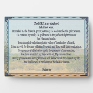 Plaque Photo Psaume 23