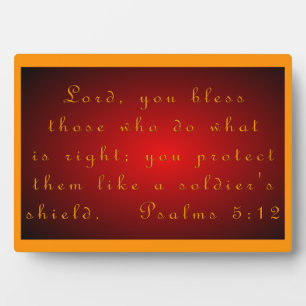 Plaque Photo Psaumes 5:12