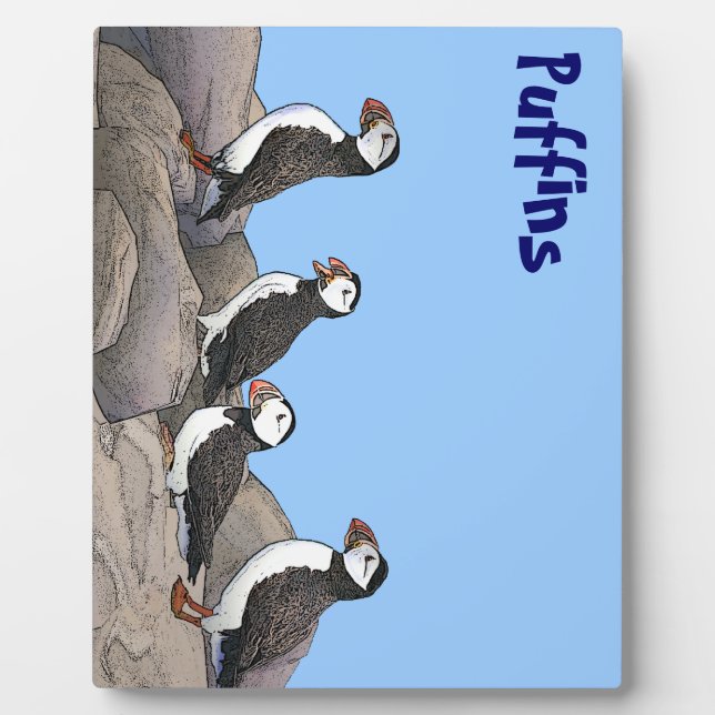 Plaque Photo Puffins de l'Atlantique (Devant)