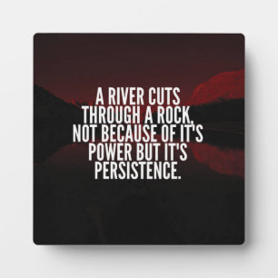 Plaque Photo Puissance et persistance - Motivation