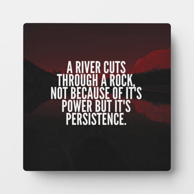 Plaque Photo Puissance et persistance - Motivation (Devant)