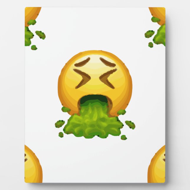 Plaque Photo puking émoji (Devant)