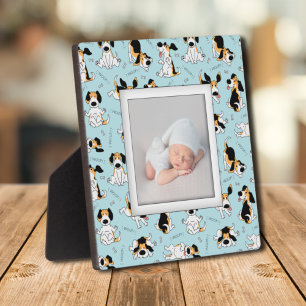 Plaque Photo Puppy Dog Pattern Frameless Family Photo Easel