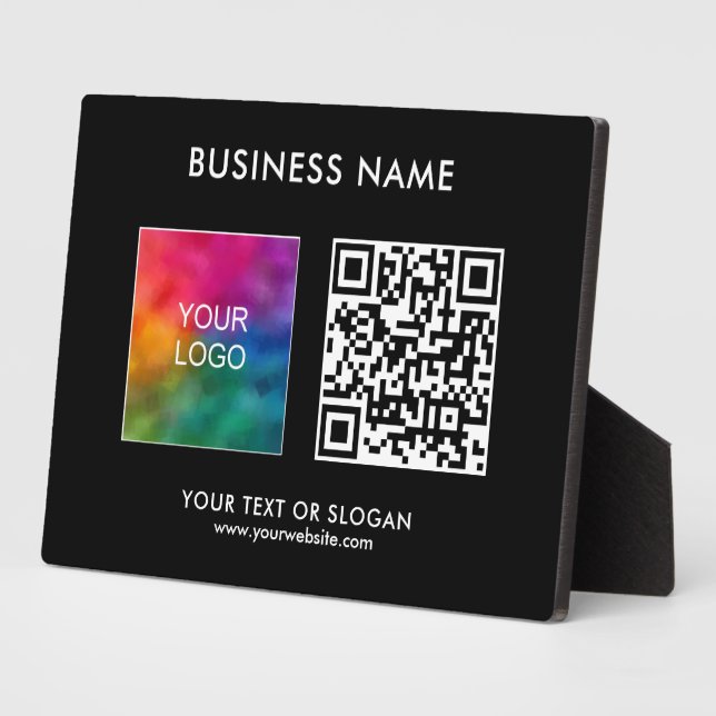 Plaque Photo QR Code Entreprise Logo Entreprise Personnalisé Ho (Côté)