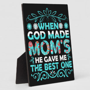 Plaque Photo Quand Dieu Faisait Des Moms