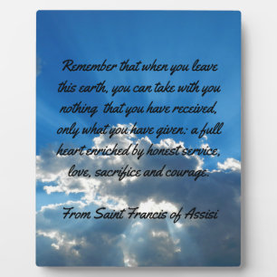 Plaque Photo Quand Vous Partez