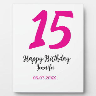 Plaque Photo quiencenera 15e anniversaire ajouter date année te