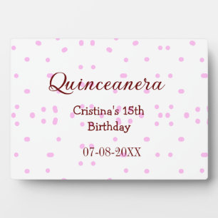 Plaque Photo Quinceanera anos 15e anniversaire ajouter nom poin