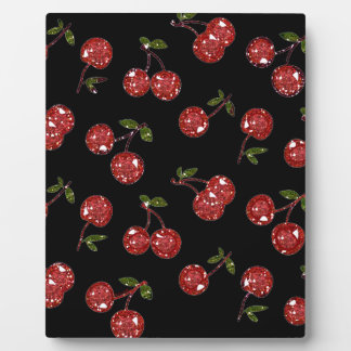 Plaque Photo RAB Rockabilly très cerise cerises sur noir