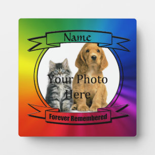 Plaque Photo Rainbow Custom Memorial - À jamais souvenu