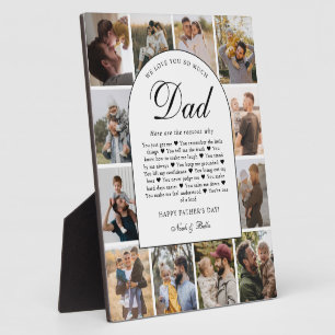 Plaque Photo Raisons pour lesquelles nous vous aimons Papa Gril