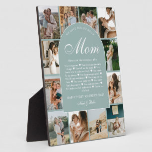 Plaque Photo Raisons turquoise pour lesquelles nous t'aimons Ma