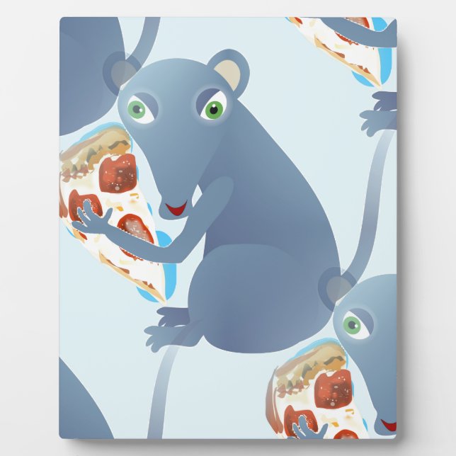 Plaque Photo rat pizza (Devant)
