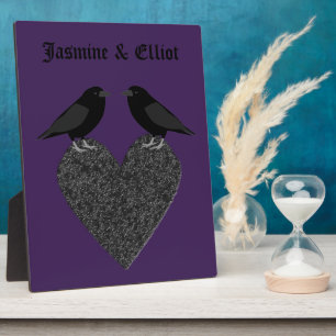 Plaque Photo Ravens gothiques et Black Heart Custom