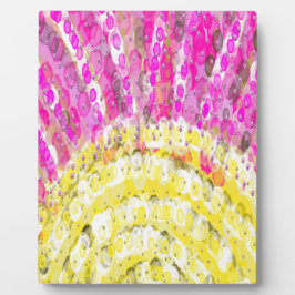 Plaque Photo Ray Of Sunshine en Jaune et Fuchsia