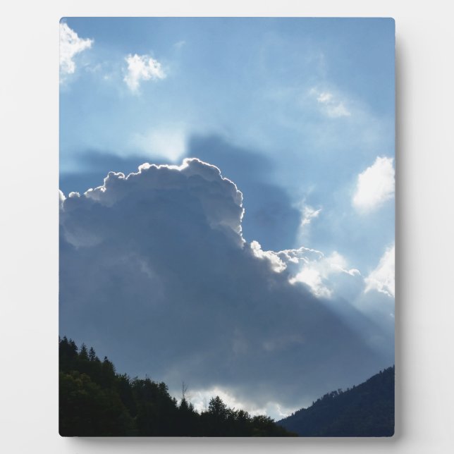 Plaque Photo rayons et nuages (Devant)