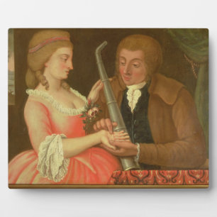 Plaque Photo Reading the Palm (oil on canvas)