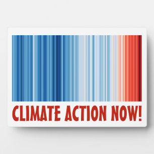 Plaque Photo Réchauffement climatique Stripes Environnement Cha