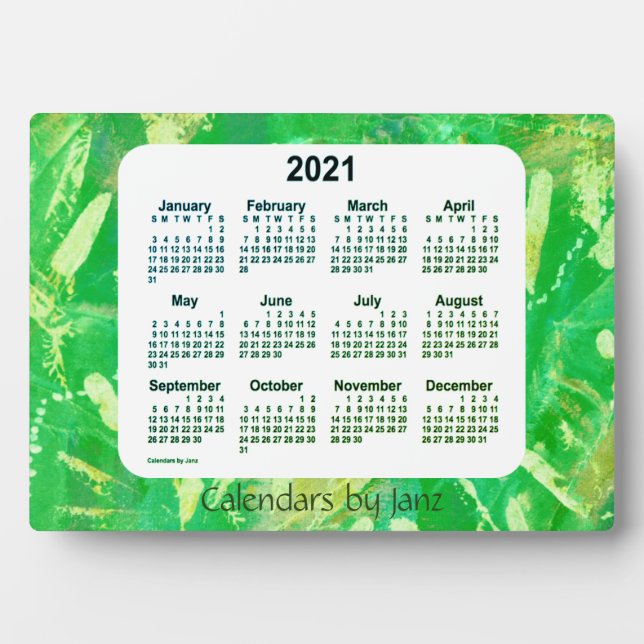 Plaque Photo Recoleta Green Tracks Calendrier 2021 par Janz (Devant)