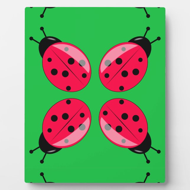 Plaque Photo Red Ladybugs (Devant)