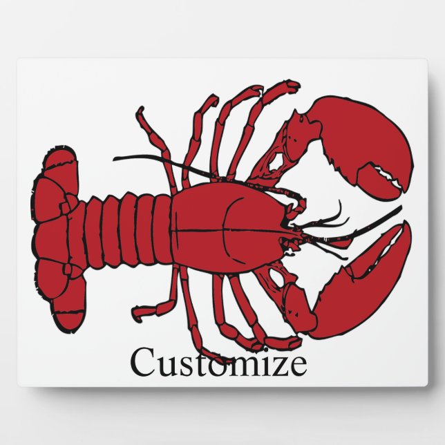 Plaque Photo Red Maine Lobster Thunder_Cove (Devant)