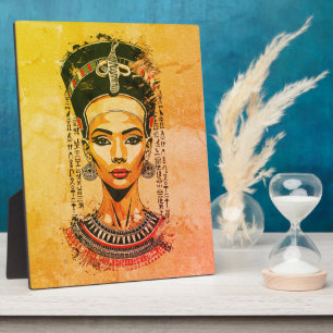 Plaque Photo Reine royale d'Égypte – Art néo-pharaonique modern