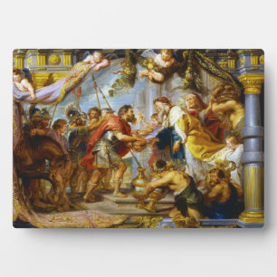 Plaque Photo Rencontre d'Abraham et de Melchizedek Rubens art