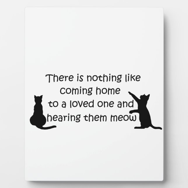 Plaque Photo Rentrer chez vous chez un chat (Devant)