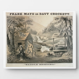 Plaque Photo 'Réparation de selle', Affiche pour 'Davy Crockett