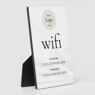 Plaque Photo Réseau Wifi d'entreprise moderne et mot de passe N