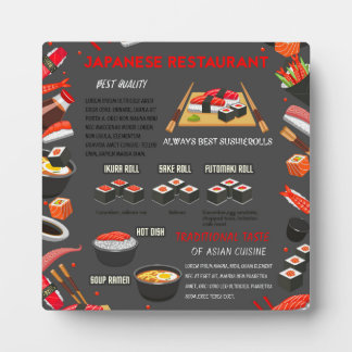 Plaque Photo Restaurant de sushi japonais