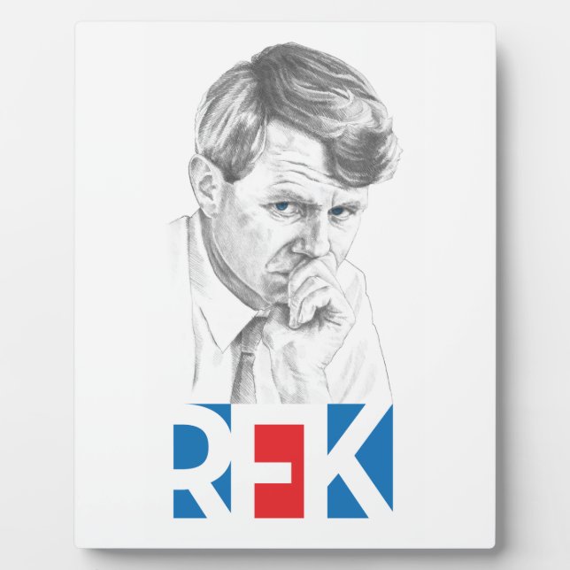 Plaque Photo RFK : Robert Kennedy (Devant)