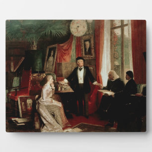 Plaque Photo Richard Wagner, Franz Liszt et Liszt
