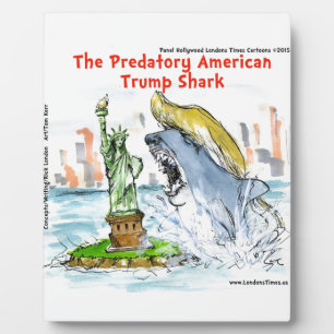 Plaque Photo Rick London Drôle Trump Requin
