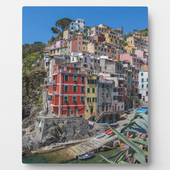 Plaque Photo Riomaggiore Cinque Terre Ligurie Italie (Devant)